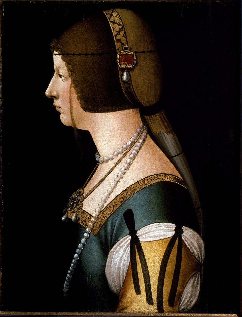 Impress Bianca Maria Sforzan muotokuva tekijältä Giovanni Ambrogio de (circle of) Predis