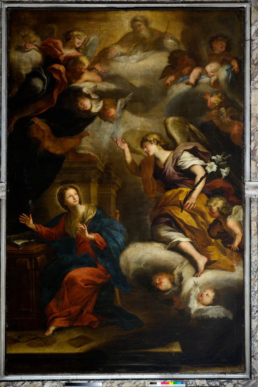 Ilmoitus, ennen vuotta 1670 (öljy kankaalle) tekijältä Giovanni Andrea Carlone