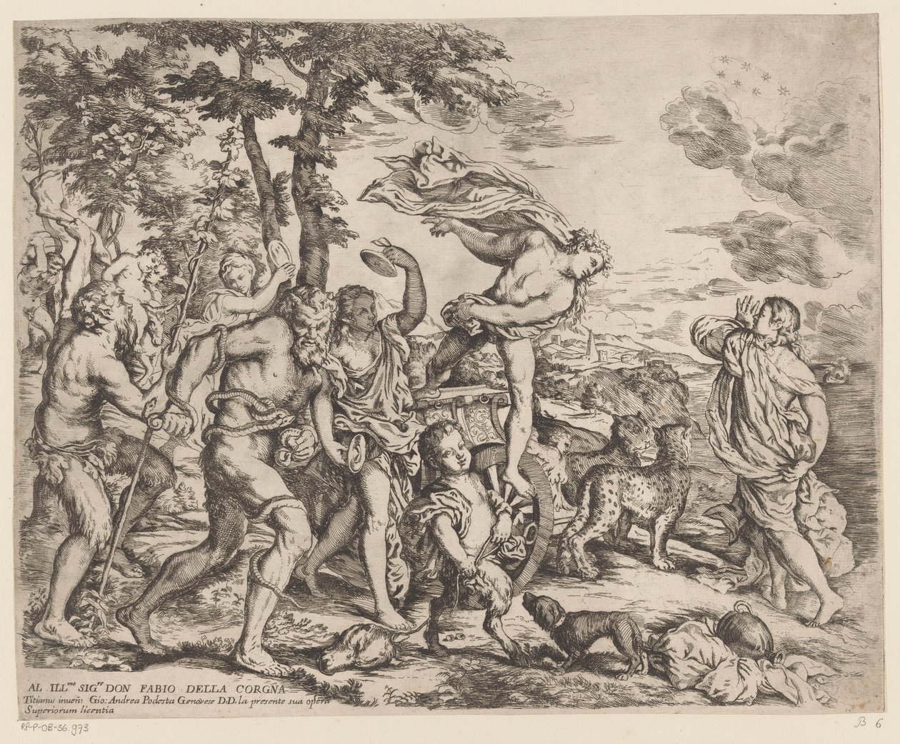 Bacchus tapaa Ariadnen Naxoksella tekijältä Giovanni Andrea Podesta