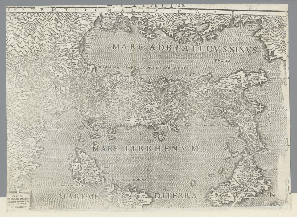 Italian kartta tekijältä Giovanni Andrea Vavassore