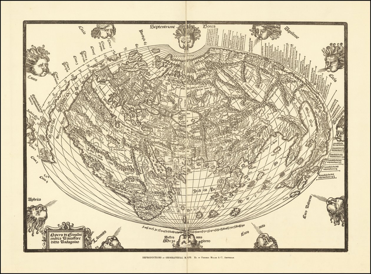 Giovanni Andrea Vavassoren vuonna 1540 laatima maailmankartta. tekijältä Giovanni Andrea Vavassori