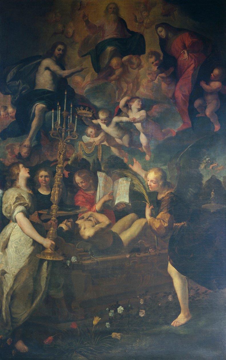 Vanhurskaan kuolema, Giovanni Andrea De Ferrari (1598-1669) tekijältä Giovanni Andrea di Ferrari