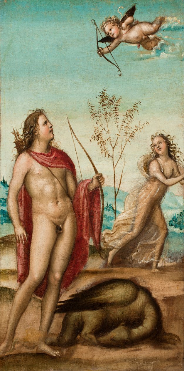 Apol·lo i Dafne, després de 1500 (oli sobre tela)finès tekijältä Giovanni Antonio Bazzi Sodoma