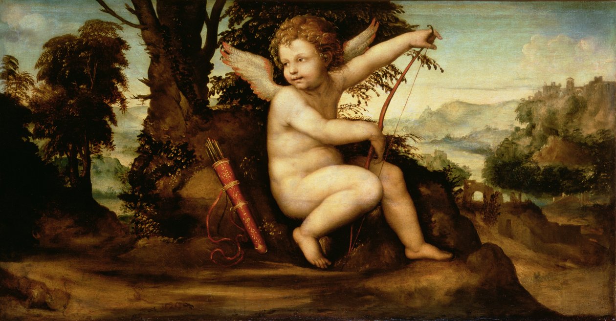 Amor maisemassa, noin 1510 tekijältä Giovanni Antonio Bazzi Sodoma