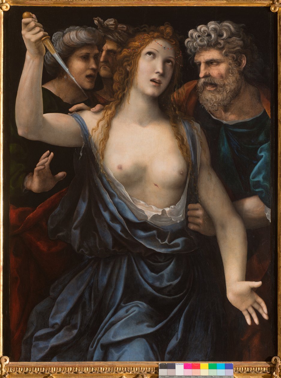 Lucretian kuolema, noin 1515 tekijältä Giovanni Antonio Bazzi Sodoma