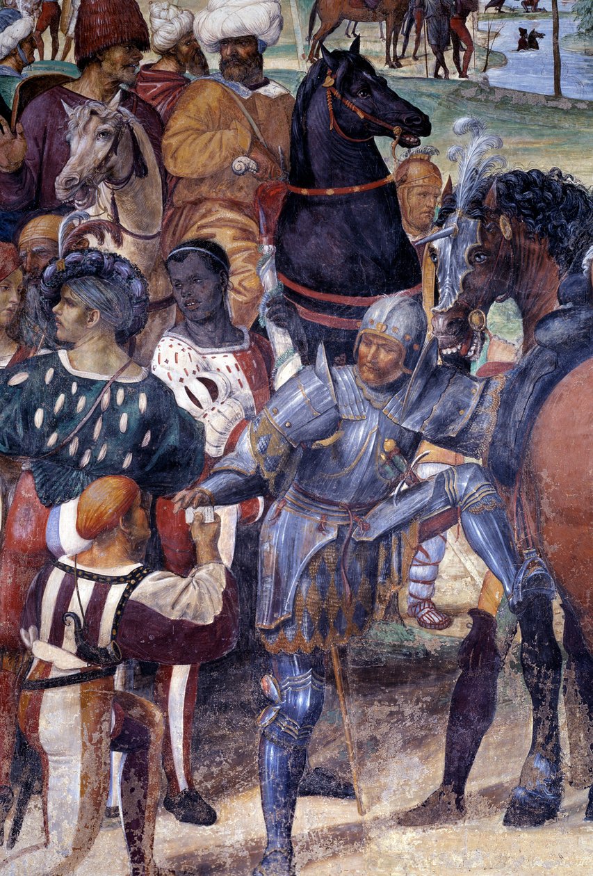 Kuinka Benedictus ennustaa Monte Cassinon tuhoa (Pyhä Benedictus ennustaa Monte Cassinon tuhoa) Yksityiskohta - Antonio Bazzi dit il Sodoma (1477 - 1549) luostarin fresko, joka kertoo Pyhän Benedictus Nursielaisen (480 - 567) elämästä fou tekijältä Giovanni Antonio Bazzi Sodoma