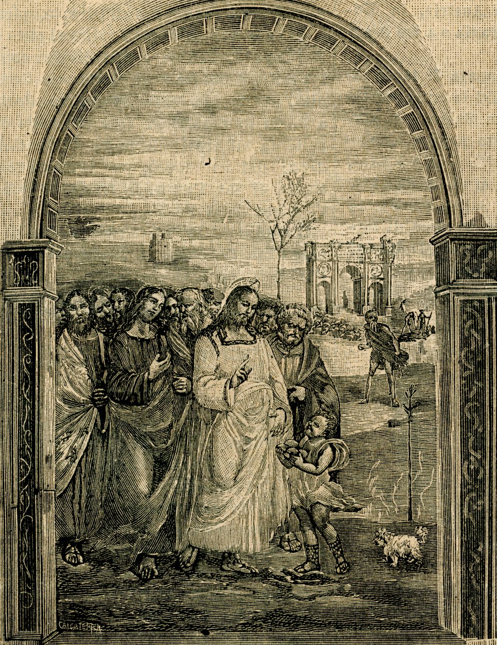 Leipien ja kalan monistaminen, Sodoman fresko (1477-1549), Sant