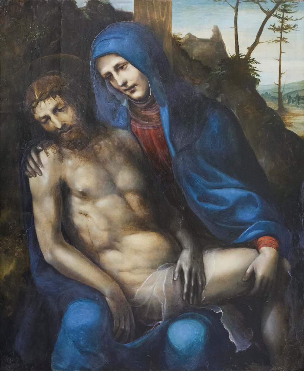 Pieta", Giovanni Antonio Bazzi (öljy paneelille) tekijältä Giovanni Antonio Bazzi Sodoma