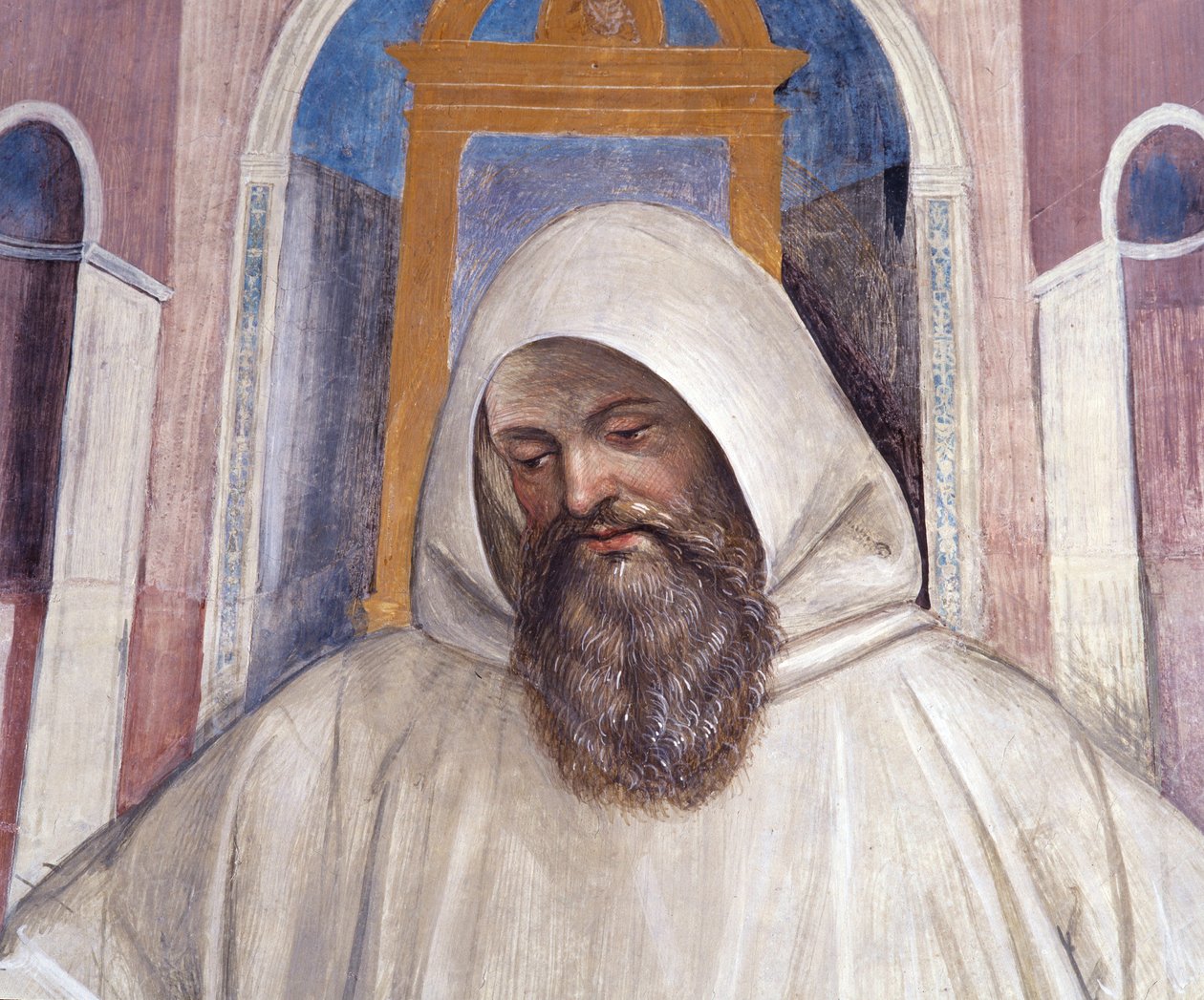 Pyhä Benedictus antaa säännön olivetaanimunkeille Antonio Bazzi dit il Sodoman (1477 - 1549) luoman fresko, joka kertoo Benedictin ritarikunnan perustajan pyhän Benedict of Nursie (480 - 567) elämästä 1503 - 1508. Monte O tekijältä Giovanni Antonio Bazzi Sodoma