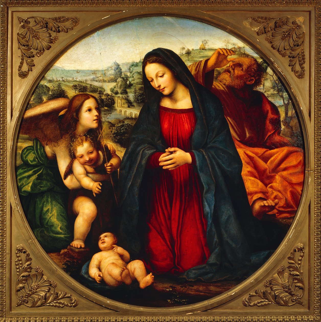 Pyhä perhe, Giovanni Antonio Bazzi, joka tunnetaan nimellä Sodoma (1477-1549) tekijältä Giovanni Antonio Bazzi Sodoma