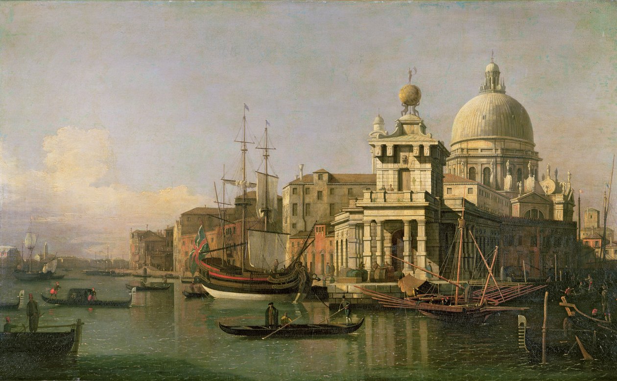 Näkymä Doganalle ja Santa Maria della Salutelle tekijältä Giovanni Antonio Canal