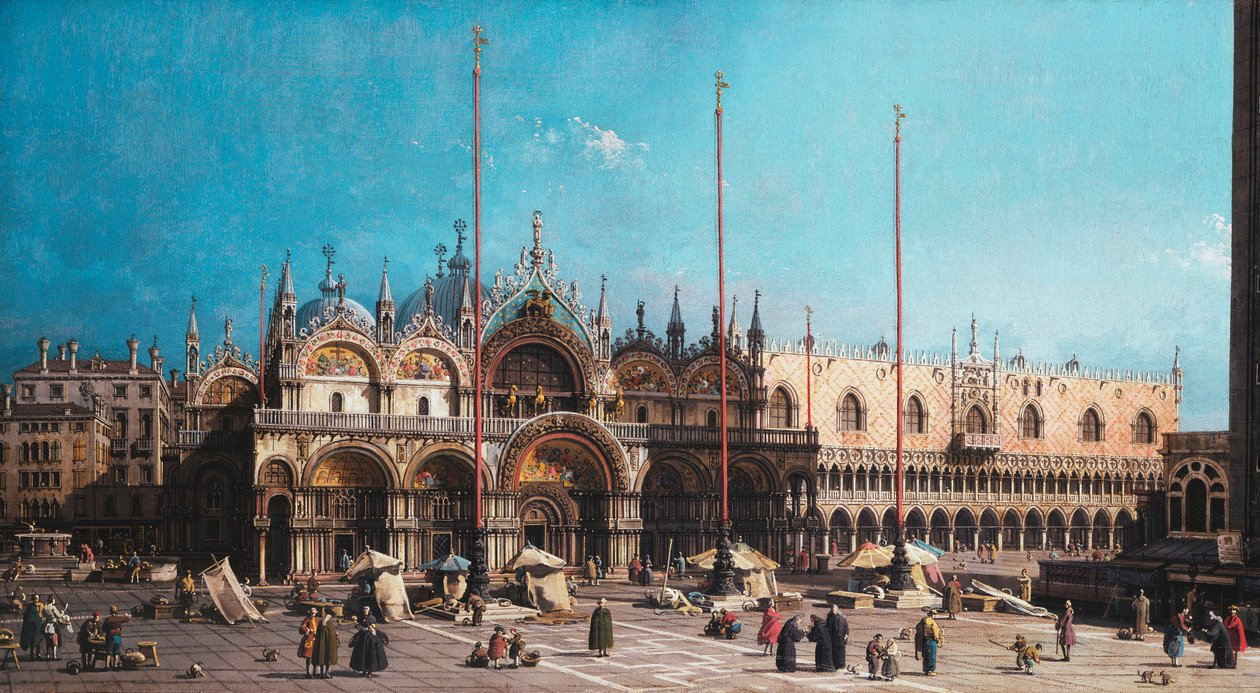 San Marco ja Dogen palatsi, Venetsia, tekijältä Giovanni Antonio Canal