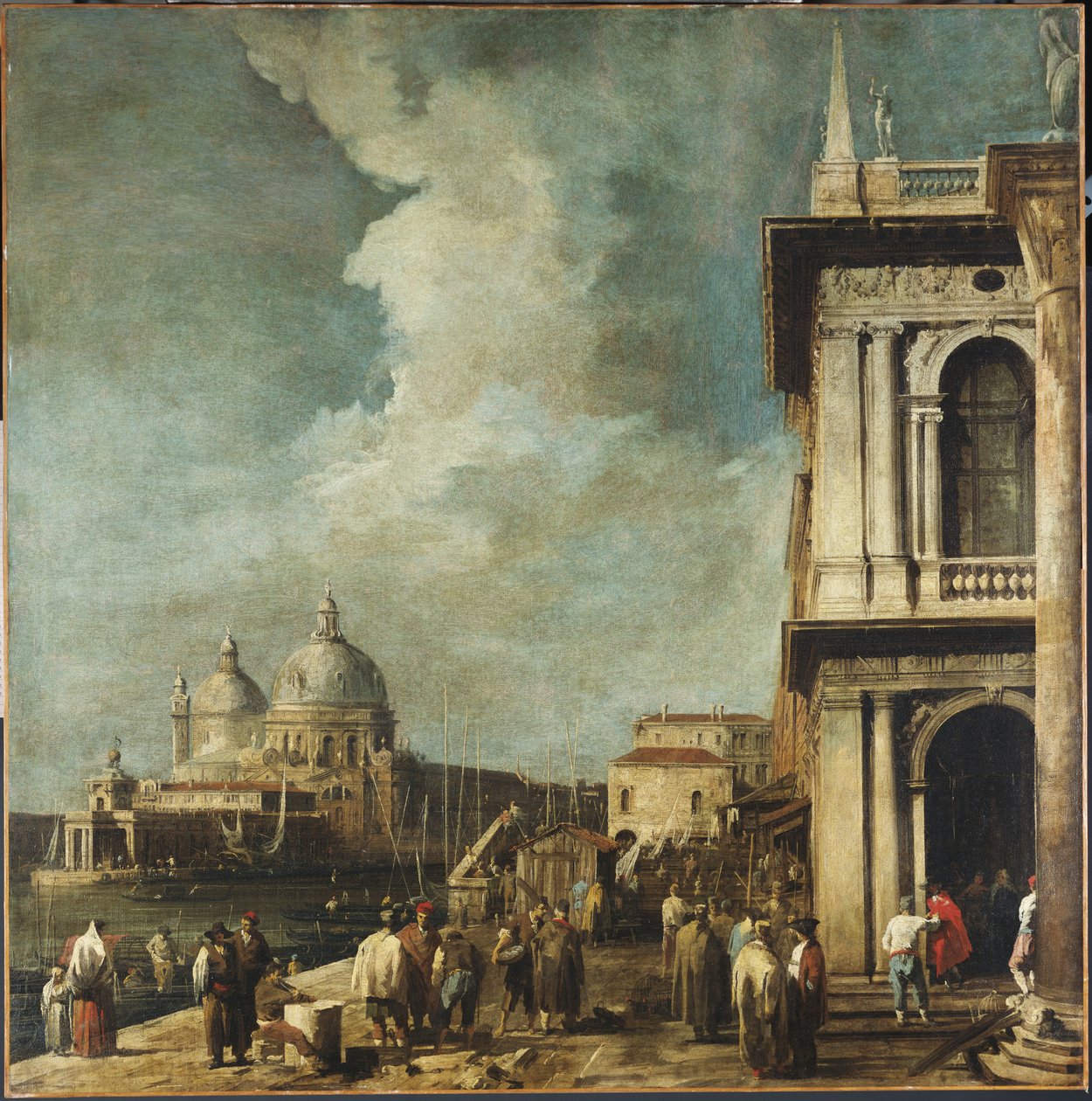Sisäänkäynti Venetsian Grand Canalille Piazzettalta tekijältä Giovanni Antonio Canal