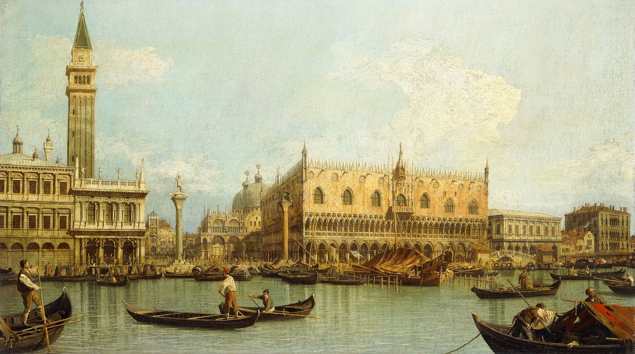 Molo, Venetsia, Bacino di S. Marcosta, tekijältä Giovanni Antonio Canal
