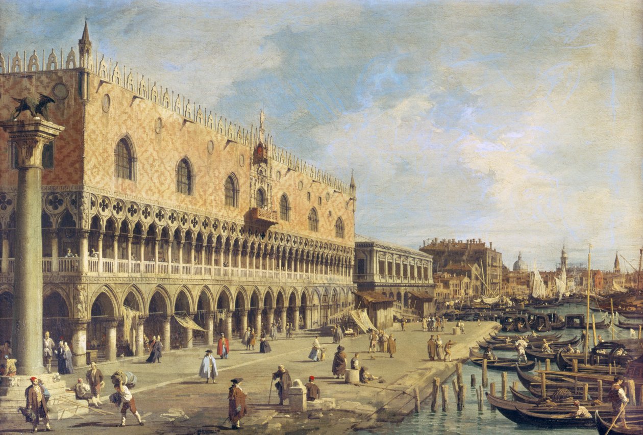 Riva degli Schiavoni, Venetsia tekijältä Giovanni Antonio Canal