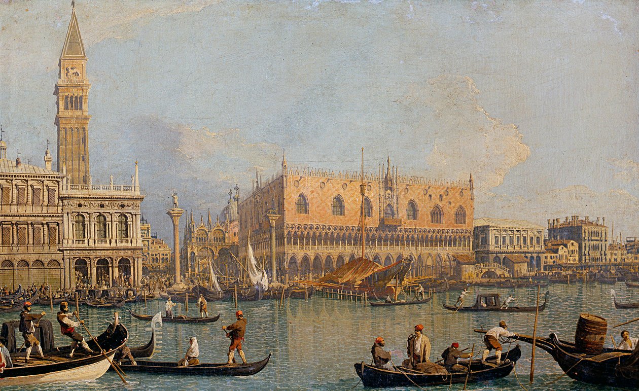 Näkymä Dogen palatsista Venetsiassa, ennen vuotta 1755 tekijältä Giovanni Antonio Canal
