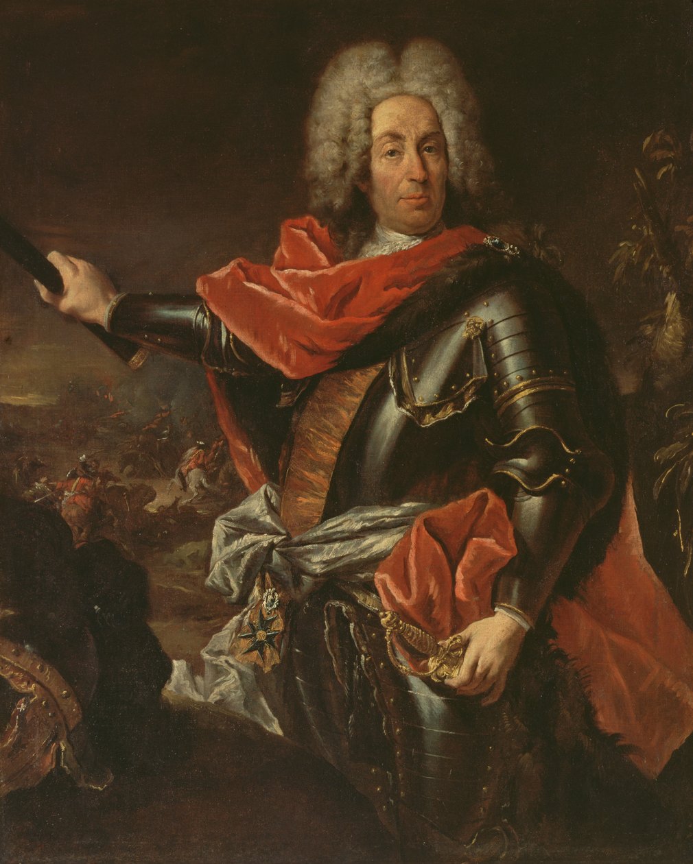 Marsalkka Mattia von Schulemburgin muotokuva (öljy kankaalle) tekijältä Giovanni Antonio Guardi