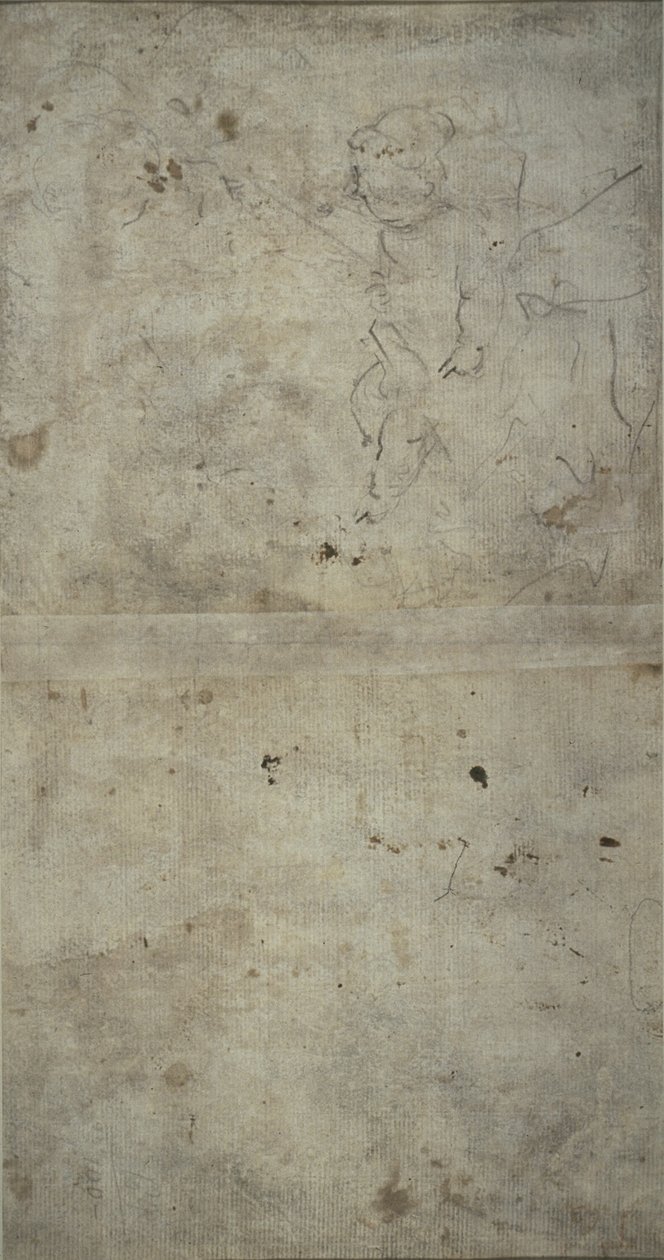 Luonnos Josephista pitelemässä Kristus-lapsia tekijältä Giovanni Antonio Guardi