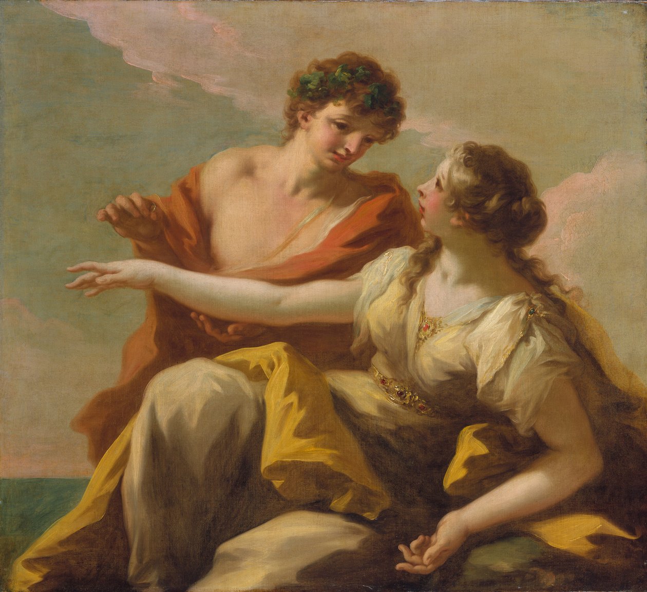 Bacchus ja Ariadne, noin 1720 tekijältä Giovanni Antonio Pellegrini