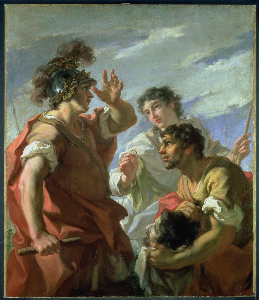 Caesar ennen Aleksandriaa, 1724-25 tekijältä Giovanni Antonio Pellegrini