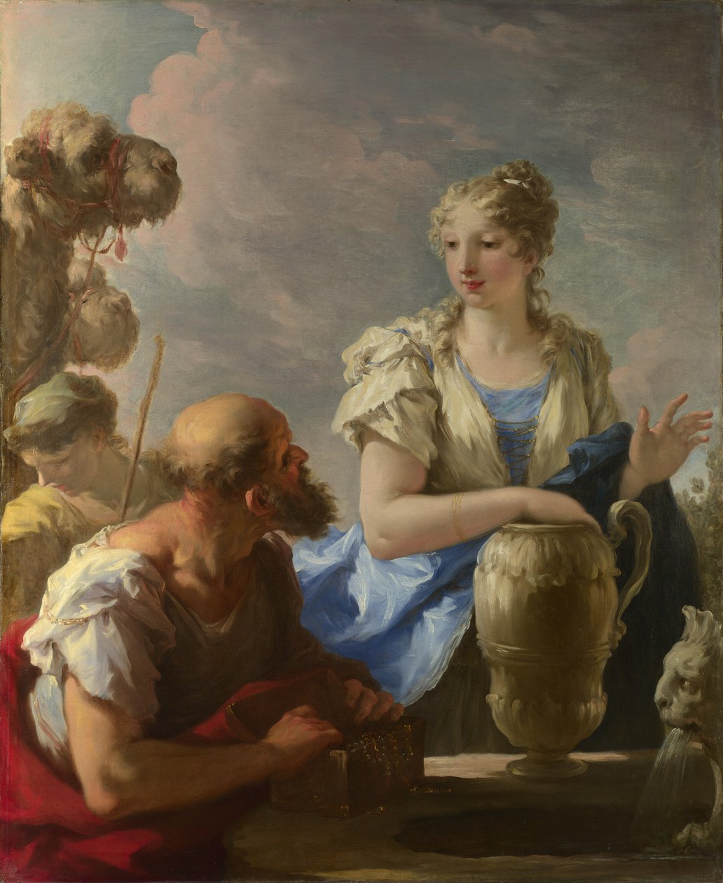 Rebecca kaivolla, 1708-1713 tekijältä Giovanni Antonio Pellegrini