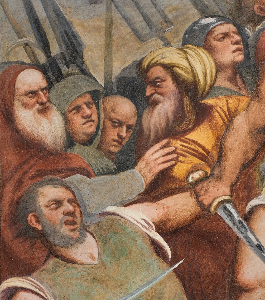 Keskikäytävä, ensimmäinen eteläinen jänne, Kristus naulattuna ristille, Pordenone tekijältä Giovanni Antonio Pordenone