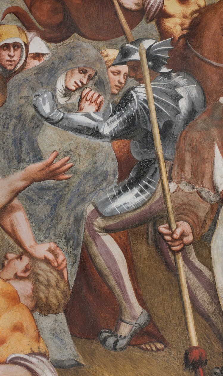Keskikäytävä, ensimmäinen eteläinen jänne, Kristus naulattuna ristille, Pordenone tekijältä Giovanni Antonio Pordenone