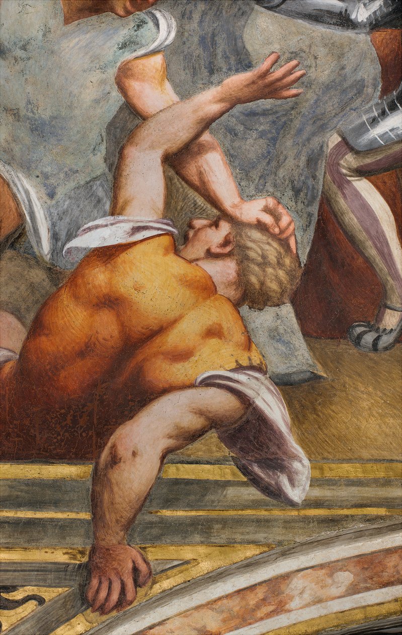 Keskikäytävä, ensimmäinen eteläinen jänne, Kristus naulattuna ristille, Pordenone tekijältä Giovanni Antonio Pordenone