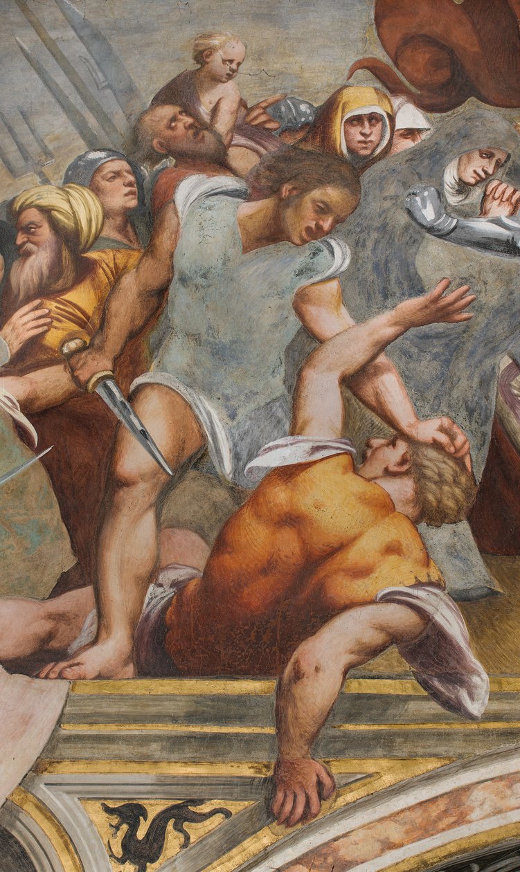 Keskikäytävä, ensimmäinen eteläinen jänne, Kristus naulattuna ristille, Pordenone tekijältä Giovanni Antonio Pordenone