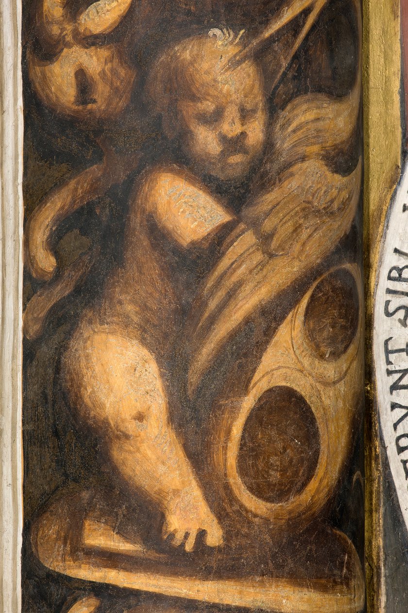 Central Ave, Lesena yläosa pääkaupungin yläpuolella First and Second Span South, IL Pordenone, Putto, Detail tekijältä Giovanni Antonio Pordenone