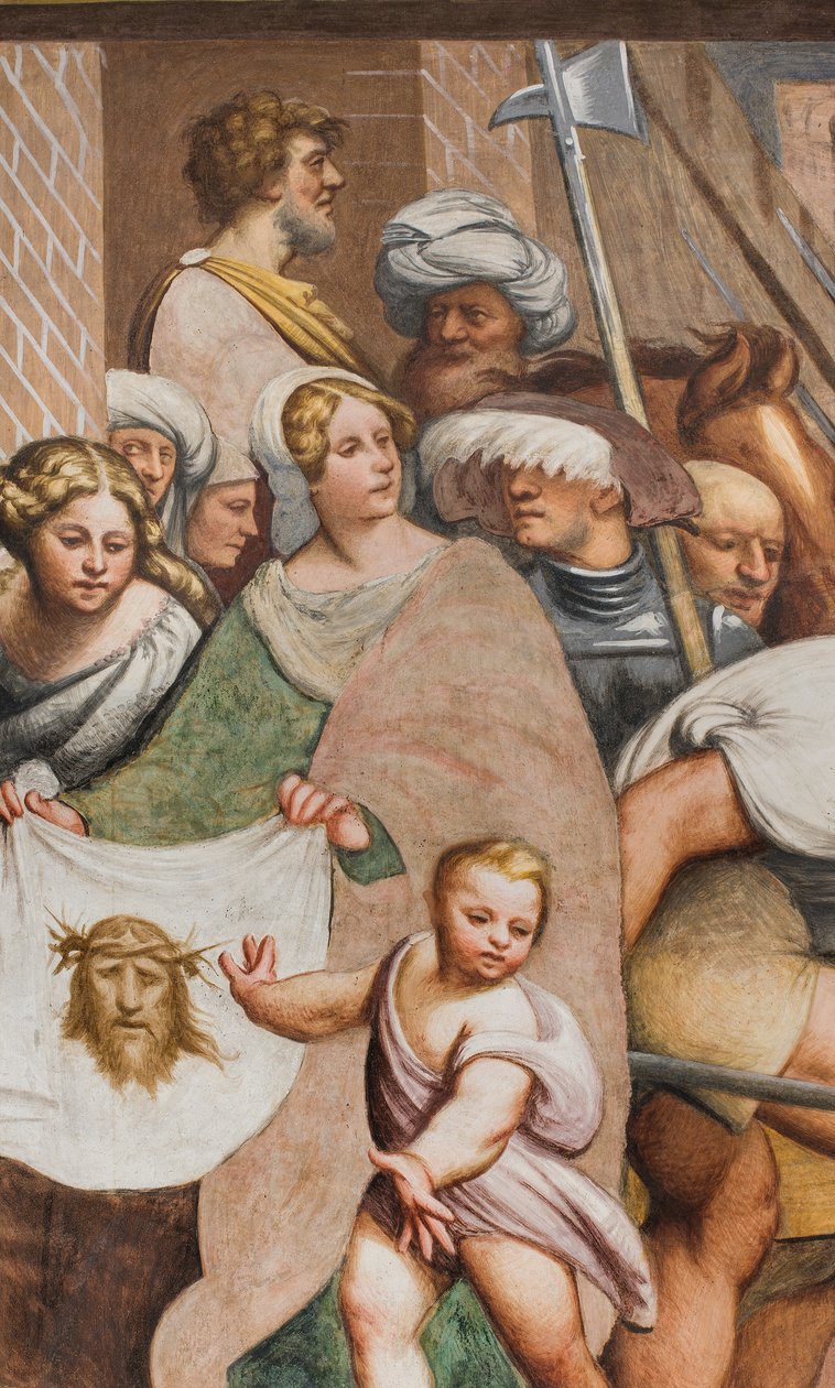 Keskilaivo, toinen eteläjänne, Jeesus putoaa ristin alle, Il Pordenone tekijältä Giovanni Antonio Pordenone