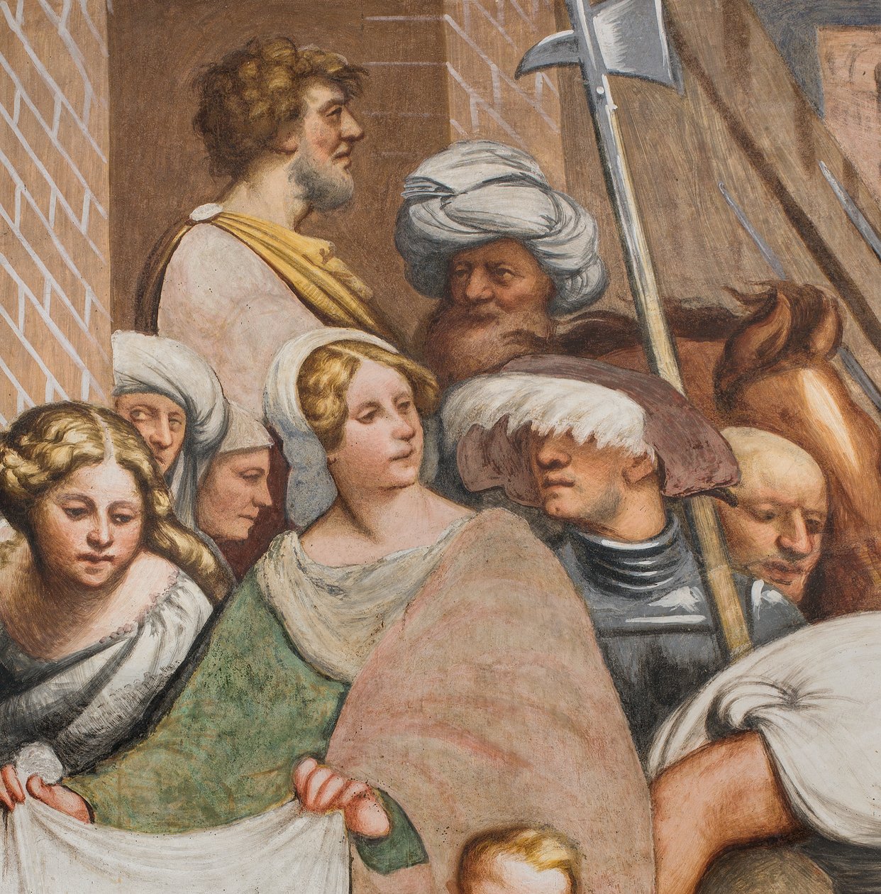 Keskilaivo, toinen eteläjänne, Jeesus putoaa ristin alle, Il Pordenone tekijältä Giovanni Antonio Pordenone