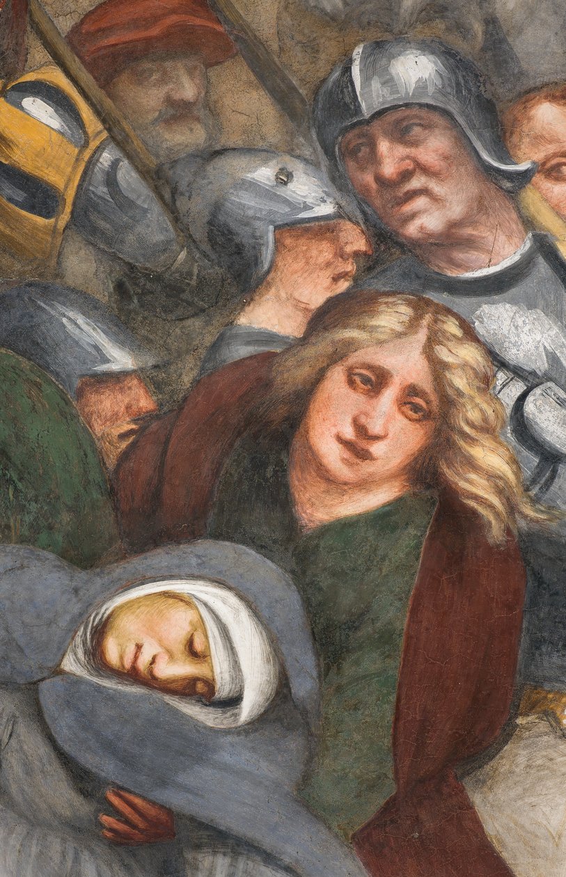 Keskilaivo, toinen eteläjänne, Jeesus putoaa ristin alle, Il Pordenone tekijältä Giovanni Antonio Pordenone
