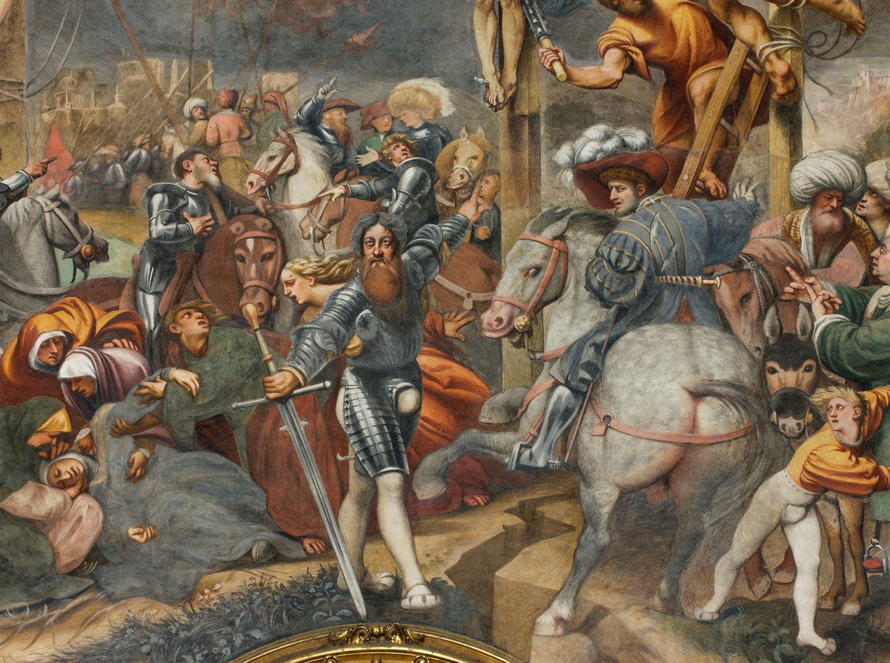 Counterfaccata, IL Pordenone, Ristiinnaulitseminen 1520-21, Yksityiskohta tekijältä Giovanni Antonio Pordenone