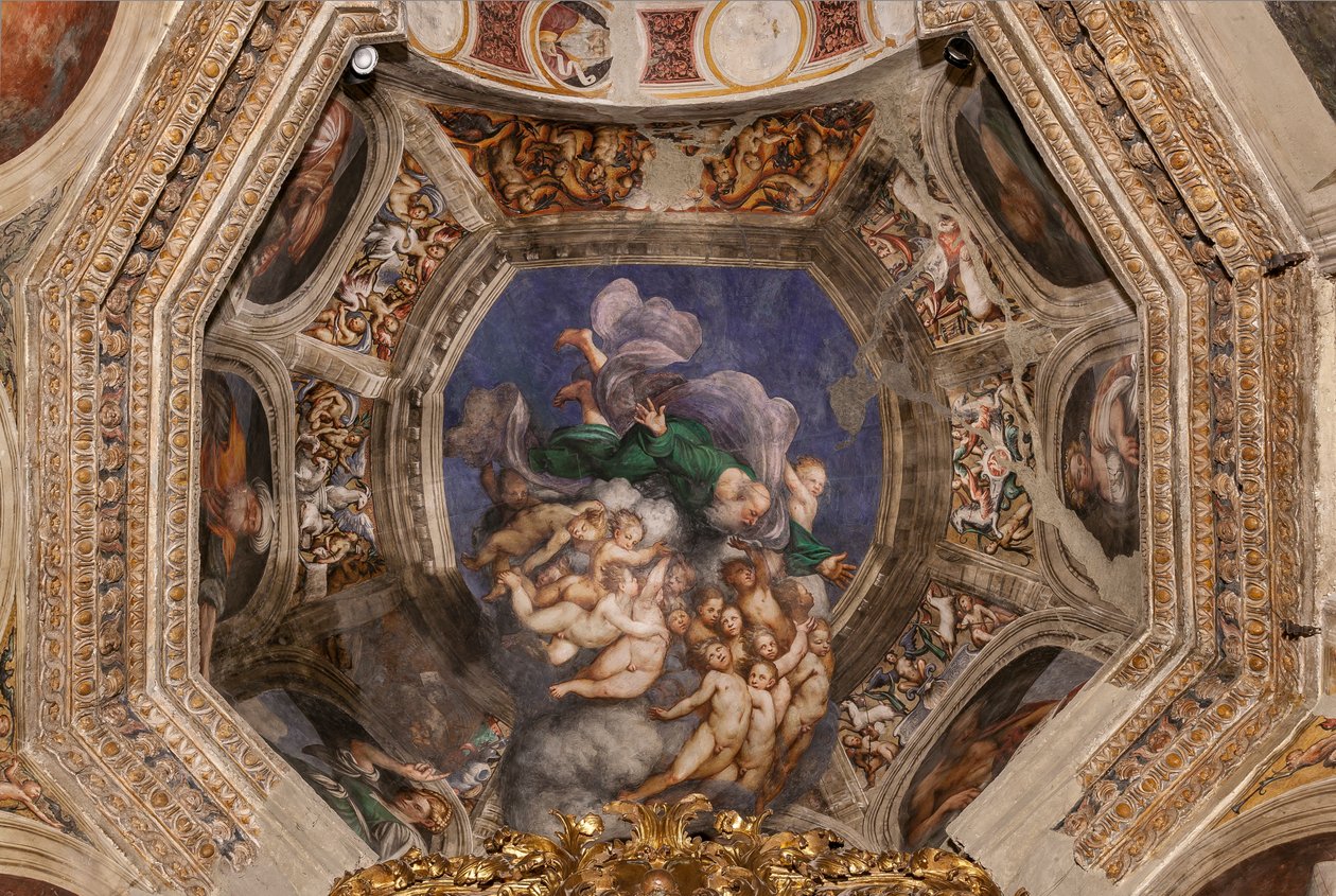 Jumala Luojana enkelien joukossa, n. 1529 tekijältä Giovanni Antonio Pordenone