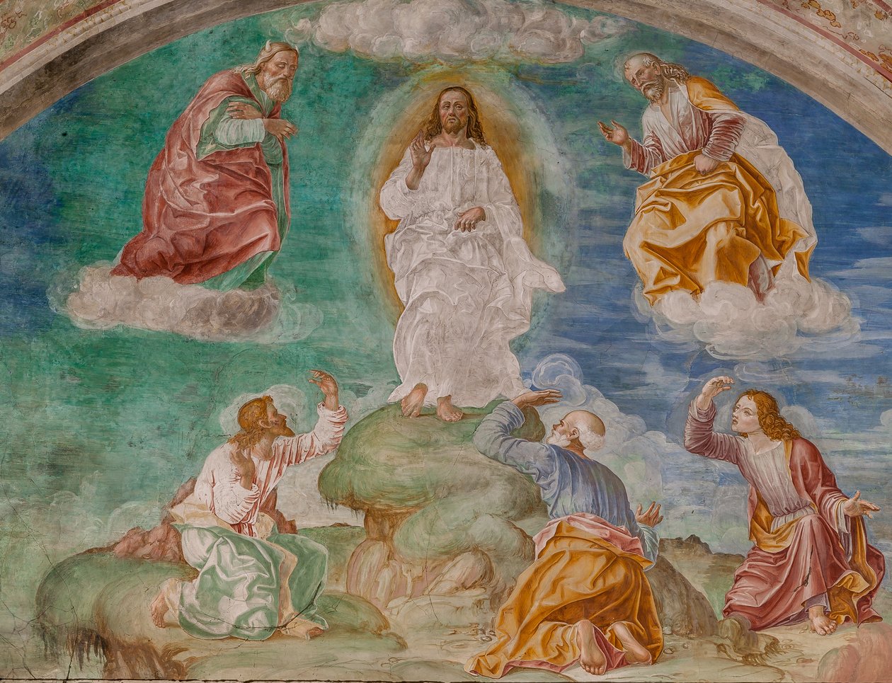 Kristuksen kirkastus, n. 1529 (fresko) tekijältä Giovanni Antonio Pordenone