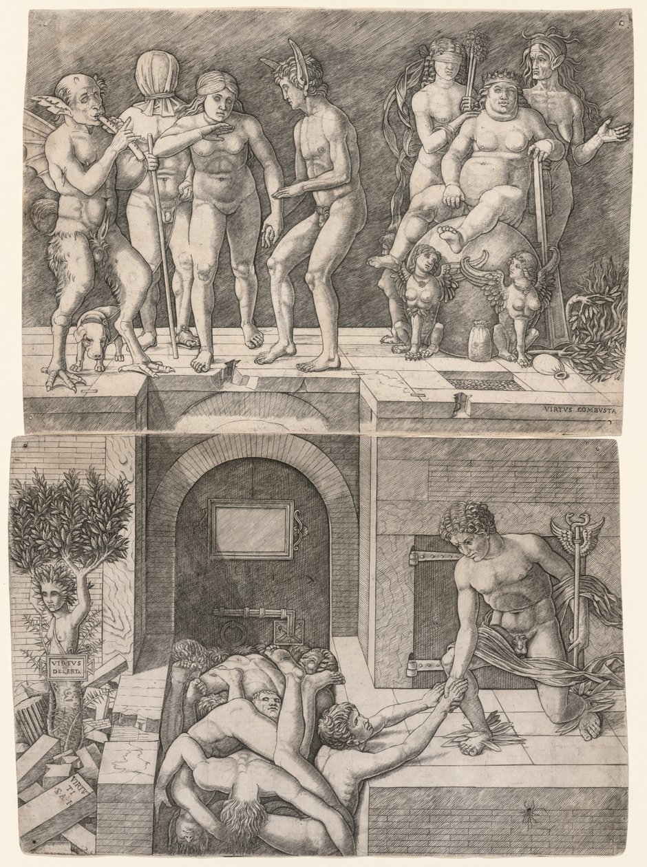 Allegoria tietämättömän ihmiskunnan lankeemuksesta tekijältä Giovanni Antonio da Brescia