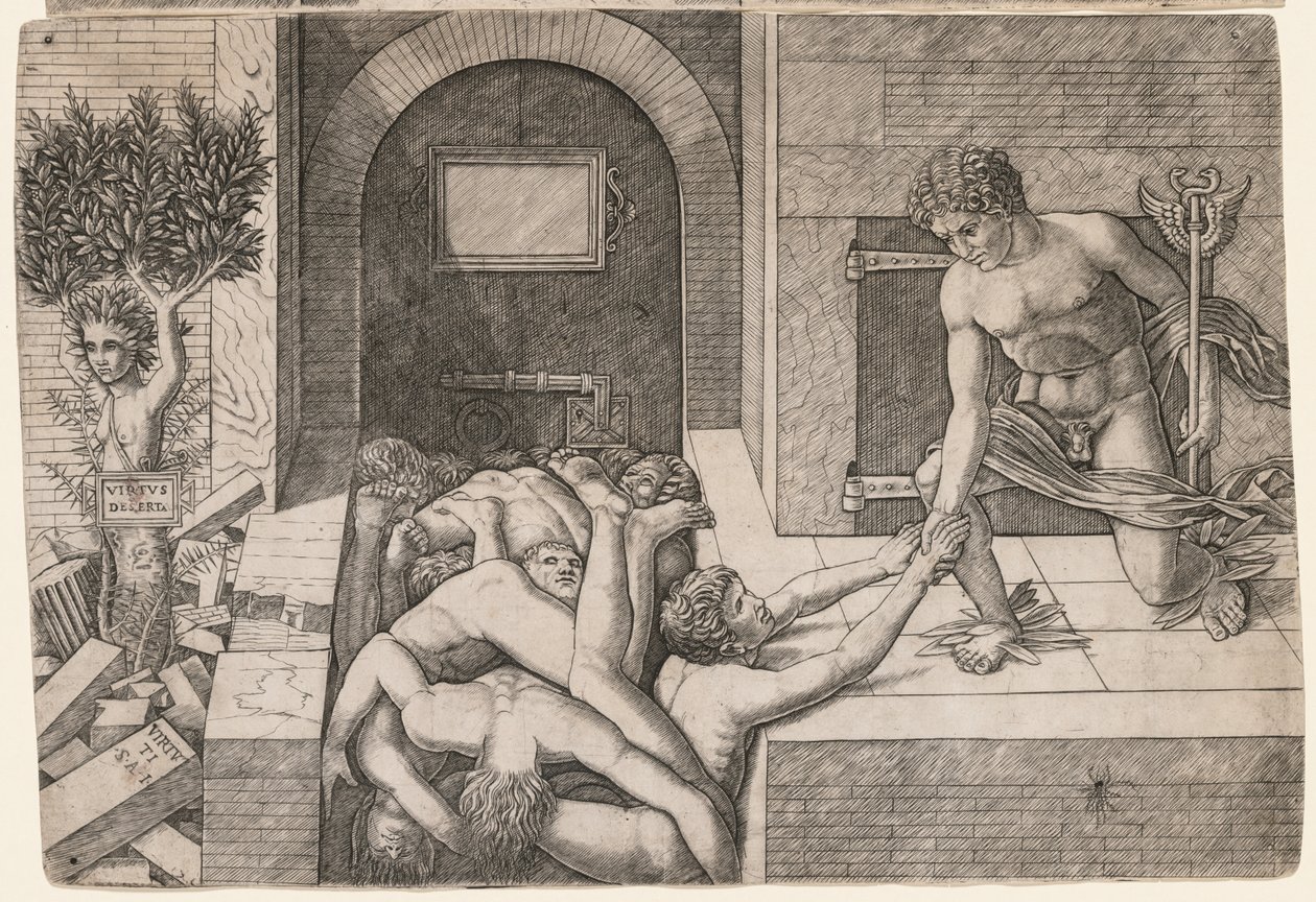 Allegoria ihmiskunnan pelastuksesta: Virtus Deserta tekijältä Giovanni Antonio da Brescia