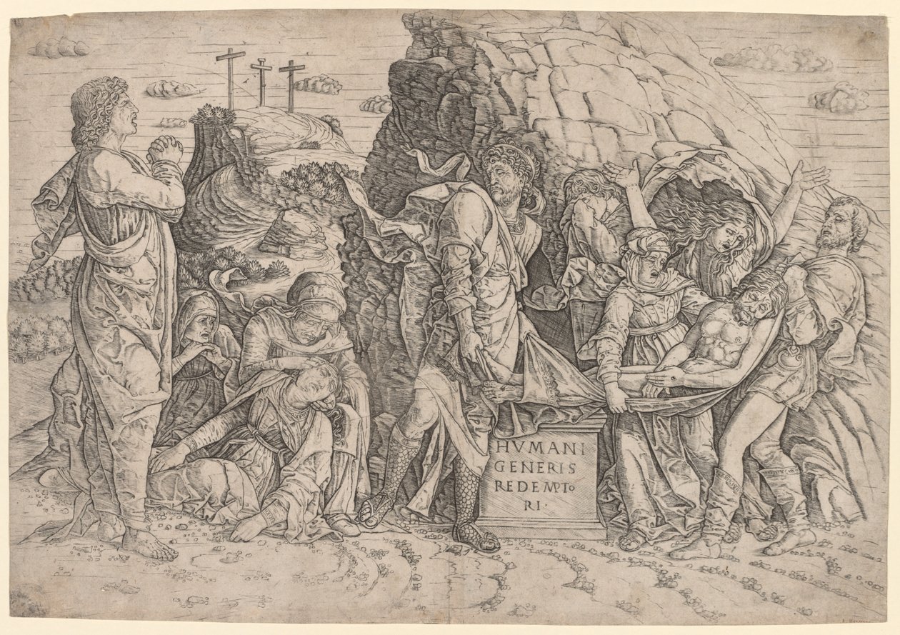 Hautaus, c. 1509. tekijältä Giovanni Antonio da Brescia