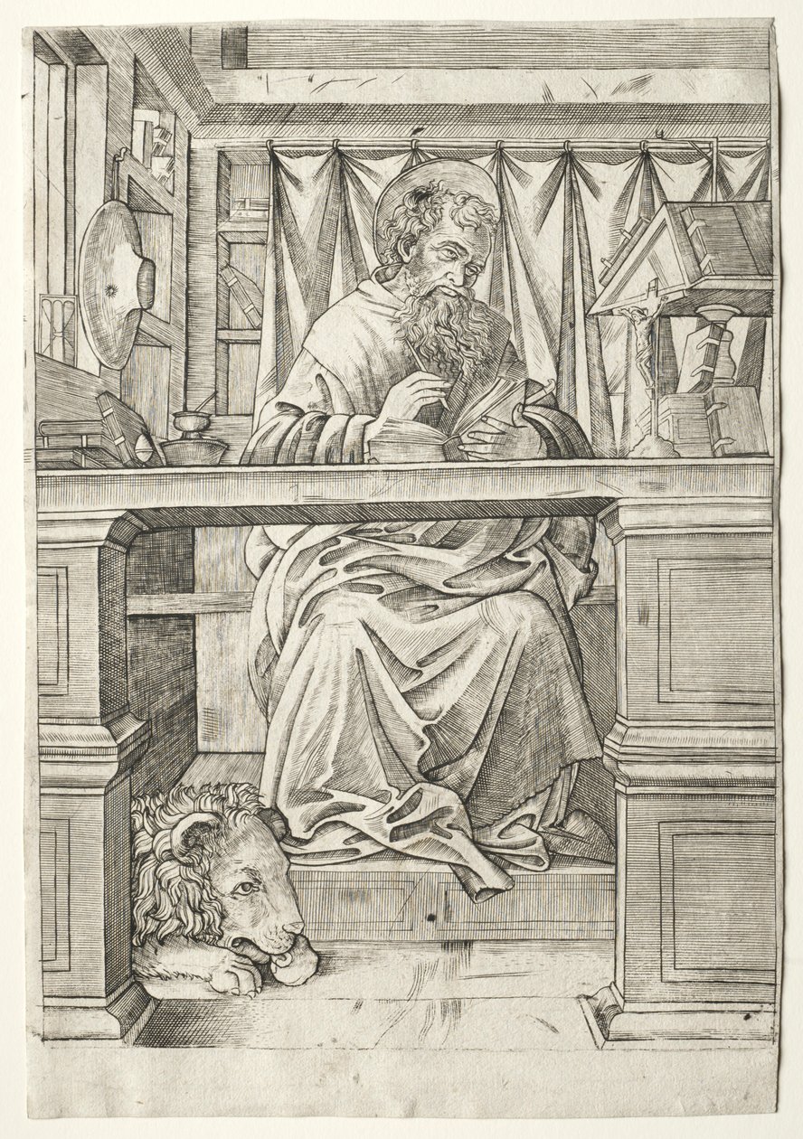 St. Jerome in his Study, n. 1510. tekijältä Giovanni Antonio da Brescia