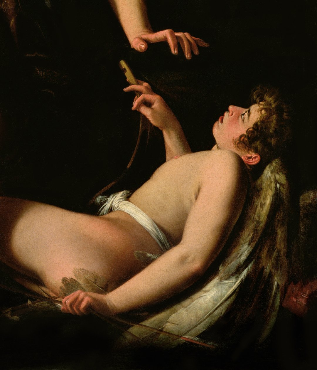 Yksityiskohta Cupidosta Pyhästä rakkaudesta ja Profane Lovesta, 1602 tekijältä Giovanni Baglione