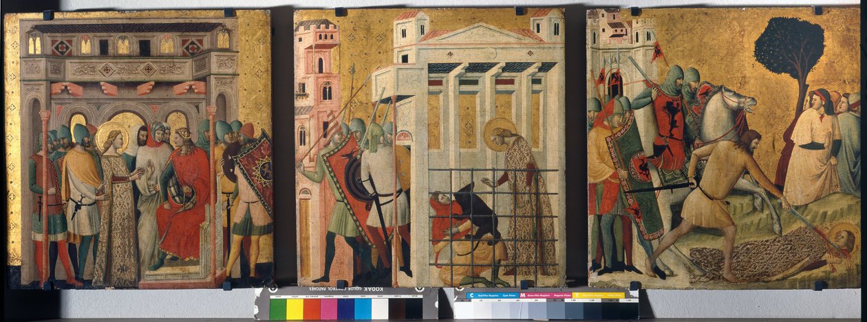 Pyhän Columban tarinoita, 1345-50 tekijältä Giovanni Baronzio da Rimini