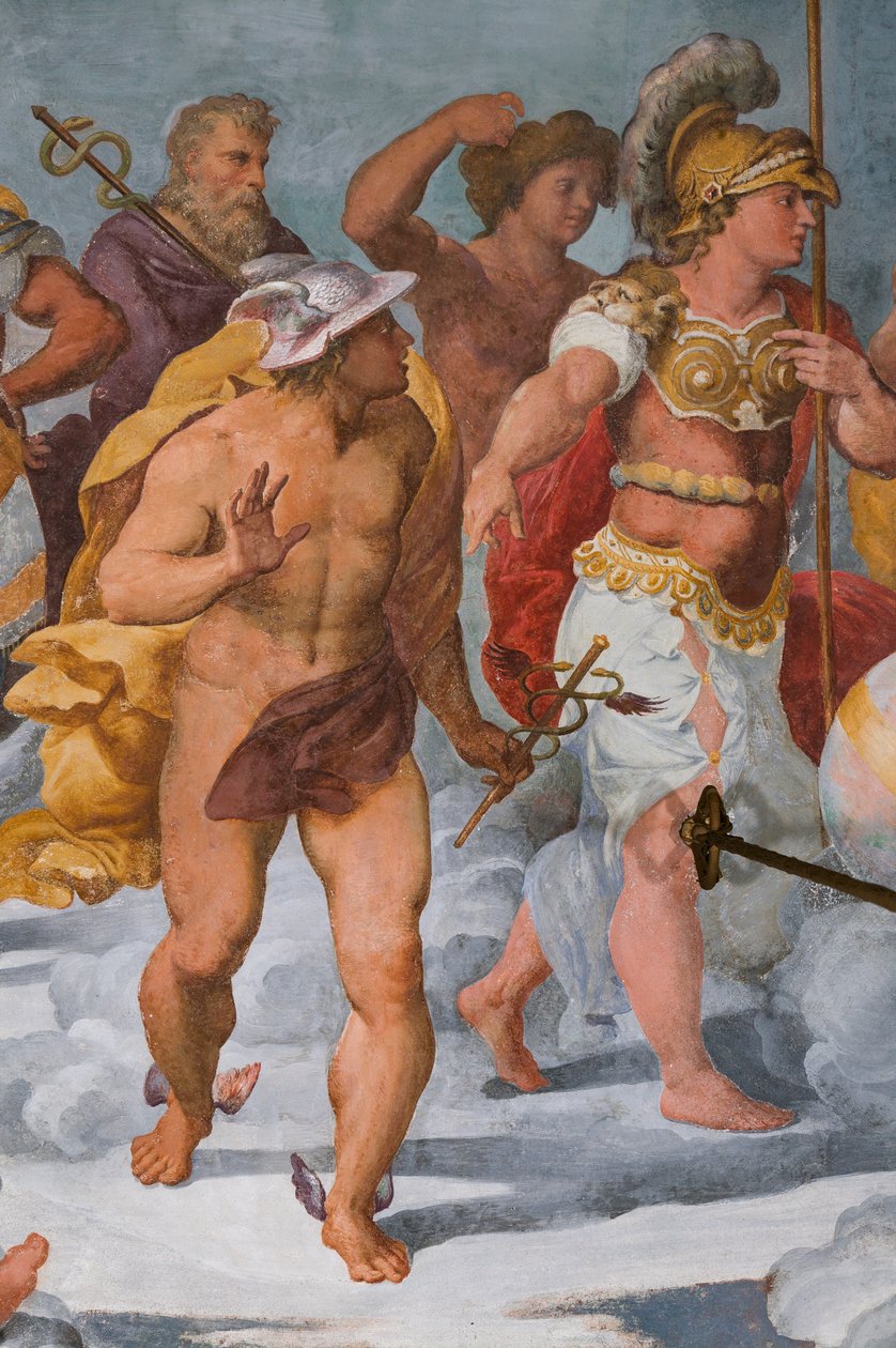 The Assembly of Gods, yksityiskohta numerosta 3606292, noin 1560 (fresko) tekijältä Giovanni Battista Castello