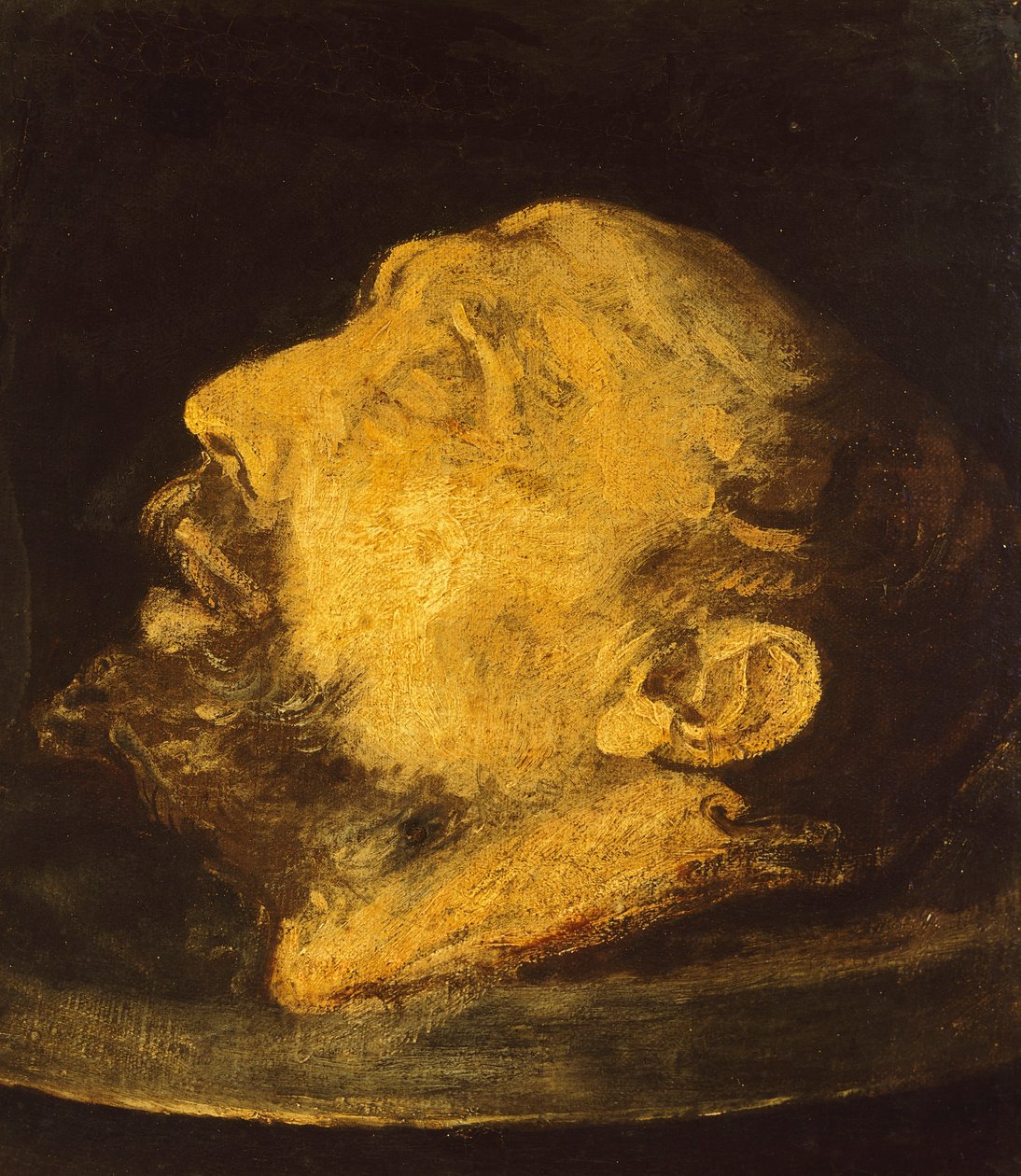 Pyhän Johannes Kastajan pää tasangolla tekijältä Giovanni Battista (1567 1633) Crespi