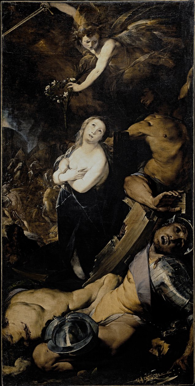 Pyhän Katariinan marttyyrikuolema Ceranon maalaus (Giovan Battista Crespi) (1567 / 8-1632) Milano, Santa Maria presso San Celso Italia tekijältä Giovanni Battista  Crespi