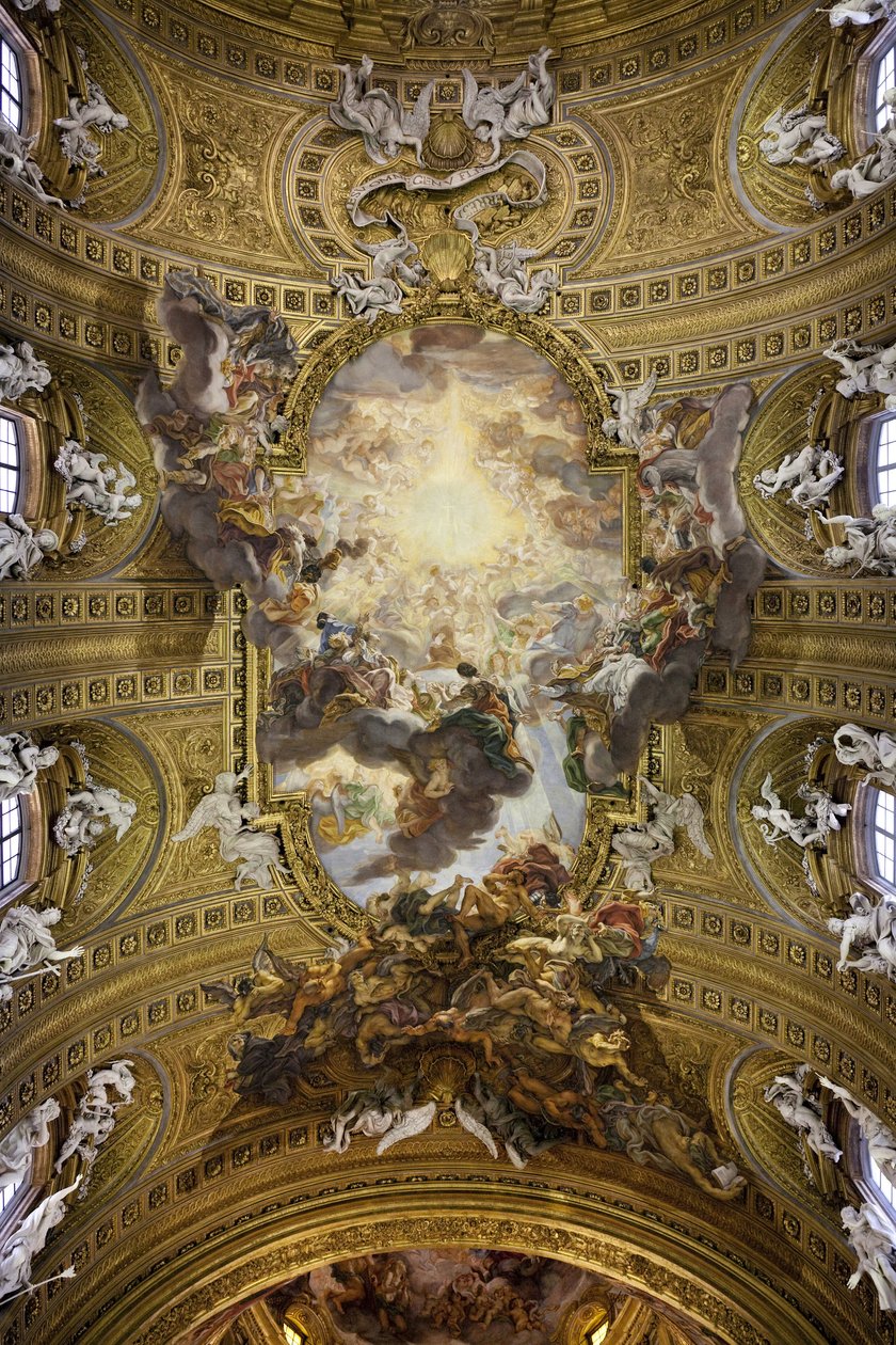 Jeesuksen nimen voitto (Il Trionfo del nome di Gesu), trompe l