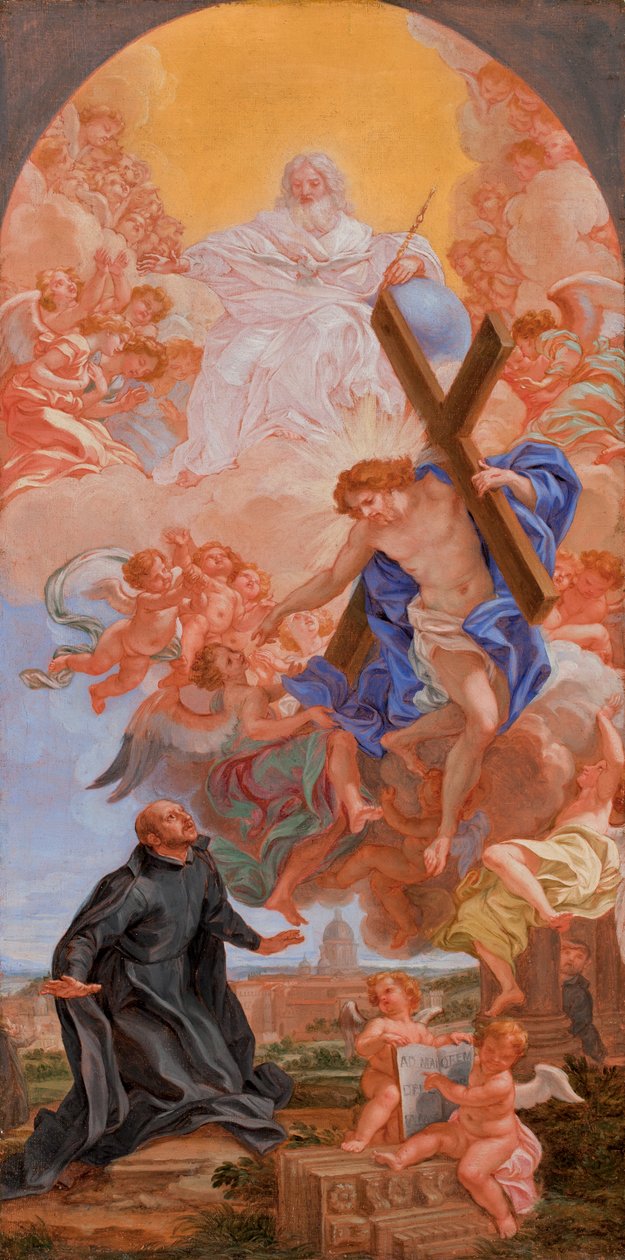 Pyhän Ignatiuksen visio tekijältä Giovanni Battista (1639 1709) Gaulli