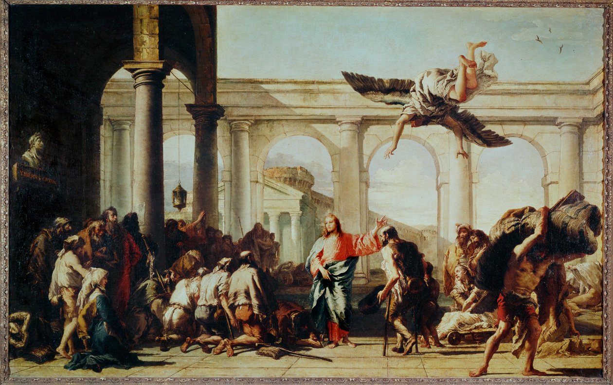 Kristus parantaa halvaantuneen ... tekijältä Giovanni Battista (1696-1770) Tiepolo