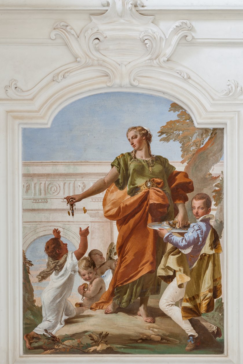 Anteliaisuus lahjojen jakamisessa tekijältä Giovanni Battista Tiepolo
