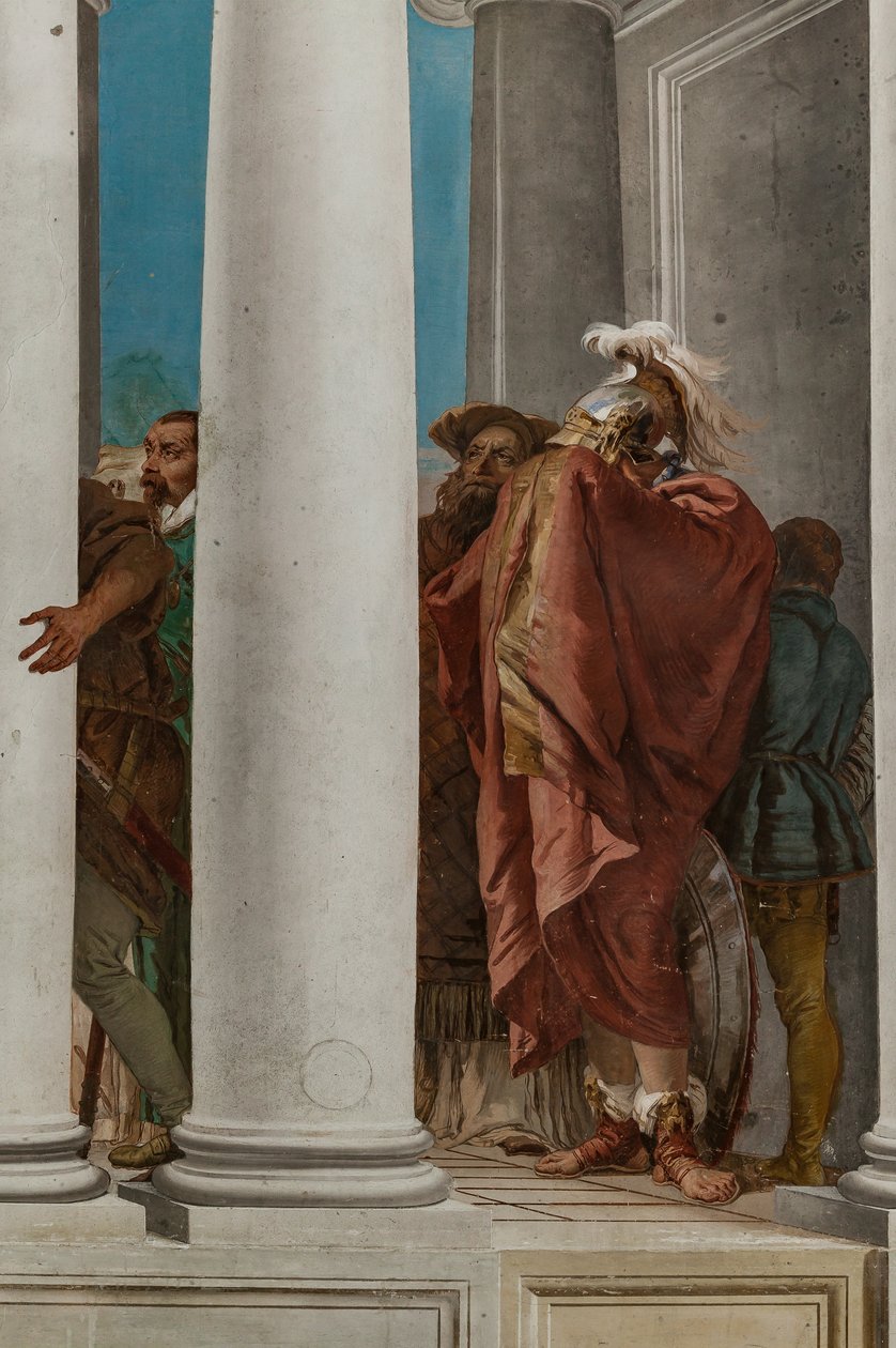 Palazzina (pieni rakennus), eteinen: "Iphigenian uhri", yksityiskohta tekijältä Giovanni Battista Tiepolo